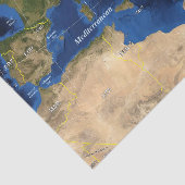 Geografiepapier Seidenpapier (Ausschnitt)