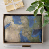 Geografiepapier Seidenpapier (Geschenk)