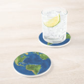 Geografisch lustige 3D-Illusion von Watercolor Ear Getränkeuntersetzer (Seite)