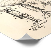 Geografische Globe 1892 Patent Art Old Peper Poster (Ecke)