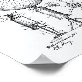 Geografische Globe 1892 Weißbuch über Patentkunst Poster (Ecke)