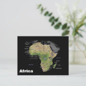 Geografische Karte des afrikanischen Kontinents (Stehend Vorderseite)