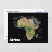 Geografische Karte des afrikanischen Kontinents (Vorne/Hinten)