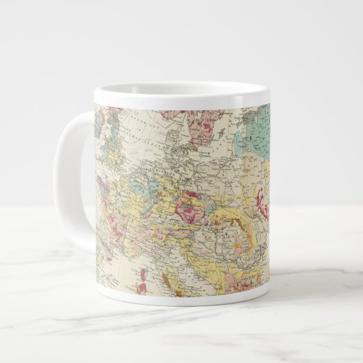Geografische Karte Europa Jumbo-Tasse (Vorderseite Links)