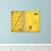 Geografische Karte Leinwanddruck (Insitu (Holzboden))