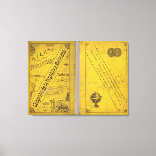 Geografische Karte Leinwanddruck