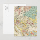 Geografische Landkarte Europa Postkarte (Vorne/Hinten)