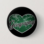 Geografische Retro-Herz-Blackboard-Liebe Button (Vorderseite)