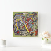 Geografische Rückwärtskontrolle Quadratische Wanduhr (Zuhause)