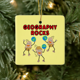 Geografische Steine Keramikornament