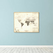 Geografische Verteilung der Vegetation Leinwanddruck (Insitu (Holzboden))