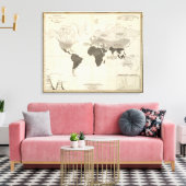 Geografische Verteilung der Vegetation Leinwanddruck (Insitu (Wohnzimmer))