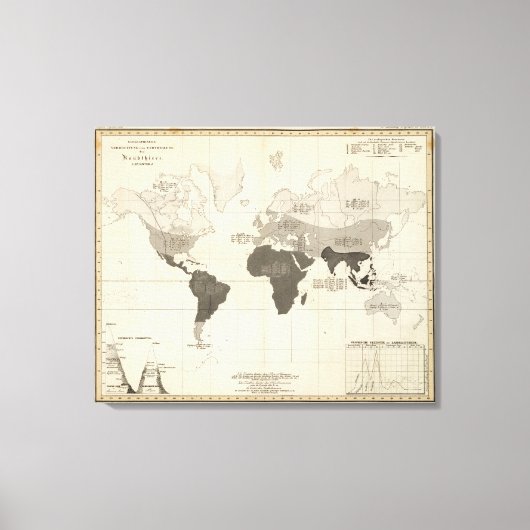 Geografische Verteilung der Vegetation Leinwanddruck (Vorderseite)