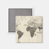 Geografische Verteilung der Vegetation Magnet (Vorderseite/Rückseite)