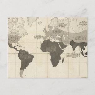 Geografische Verteilung der Vegetation Postkarte