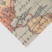 Geografische Weltkarte Seidenpapier (Ausschnitt)