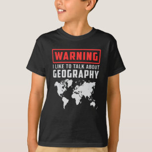 Geografischer Lehrer Funny Map Kontinente Weltgesc T-Shirt