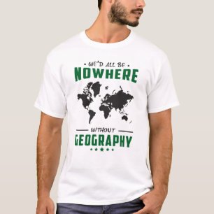 Geografischer Lehrer Funny World - Kontinente Gesc T-Shirt