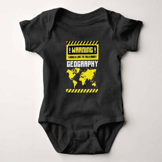 Geografischer Lehrer Weltkarte Funny Geographer Baby Strampler (Vorderseite)