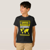 Geografischer Lehrer Weltkarte Funny Geographer T-Shirt (Vorne ganz)
