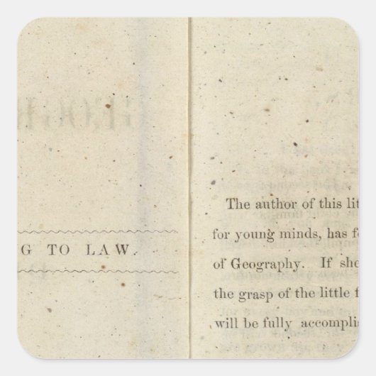 Geografischer Leser für Dixie-Kinder Quadratischer Aufkleber (Vorderseite)