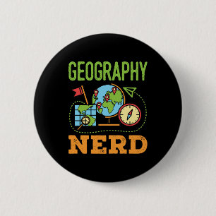 Geografischer Nerd Button