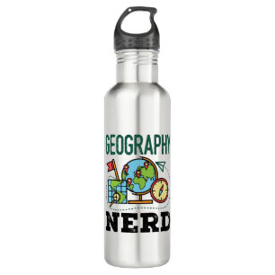 Geografischer Nerd Edelstahlflasche