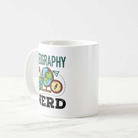 Geografischer Nerd Kaffeetasse (Vorderseite Links)