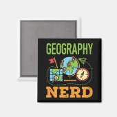 Geografischer Nerd Magnet (Vorderseite/Rückseite)