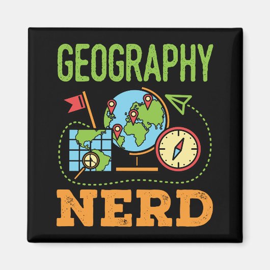 Geografischer Nerd Magnet (Vorne)