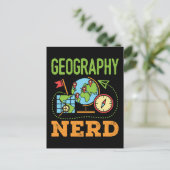 Geografischer Nerd Postkarte (Stehend Vorderseite)