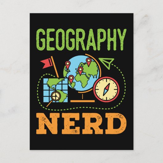 Geografischer Nerd Postkarte (Vorderseite)