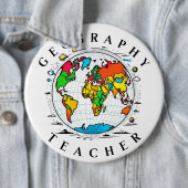 Geografisches Abzeichen mit farbenfroher Globe Button (Beispiel)