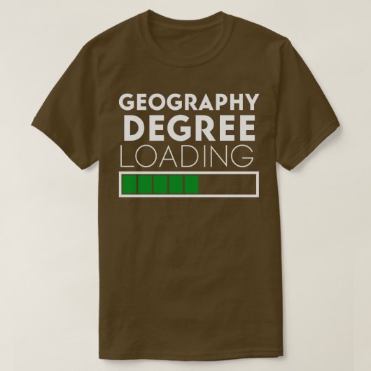 Geografisches Degree Loading Funny Sprichwort für T-Shirt (Design vorne)