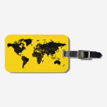 Geografisches Karten-Gepäckanhänger personalisiert
