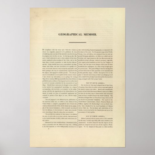 Geografisches Memoir 4 Poster (Vorne)