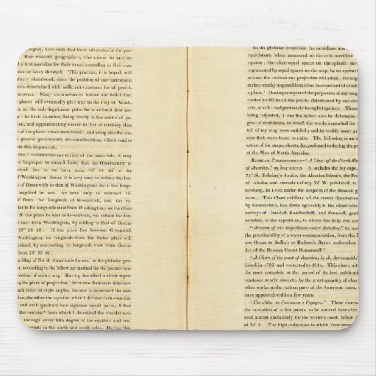 Geografisches Memoir Mousepad (Vorne)