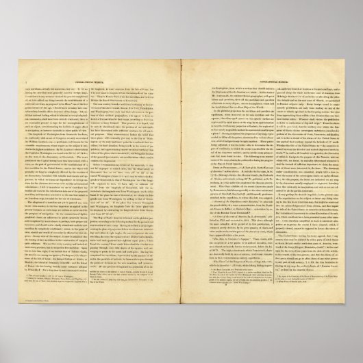 Geografisches Memoir Poster (Vorne)