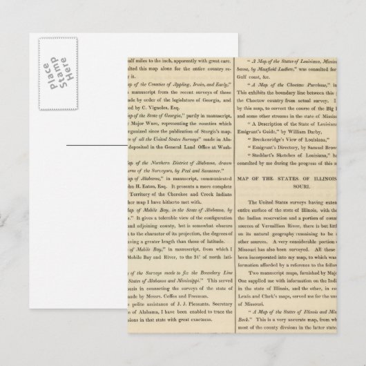 Geografisches Memoir Postkarte (Vorne/Hinten)