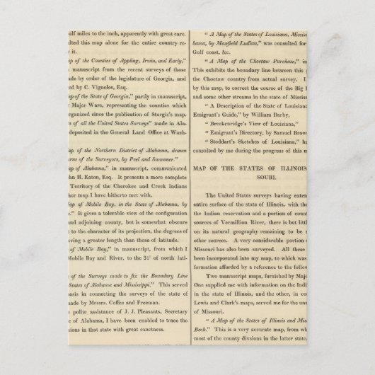 Geografisches Memoir Postkarte (Vorderseite)