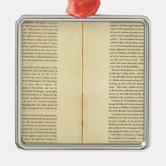 Geografisches Memoir Silbernes Ornament (Vorne)