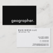 Geograph. Visitenkarte (Vorne/Hinten)