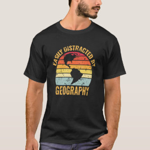 Geographie-Lehrer Retro Vintage Geograph Welt M T-Shirt