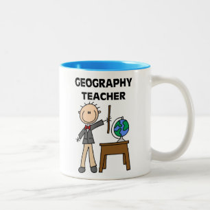 Geographie-Lehrer Zweifarbige Tasse