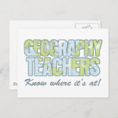 Geographielehrer wissen, wo sie sind postkarte (Vorne/Hinten)
