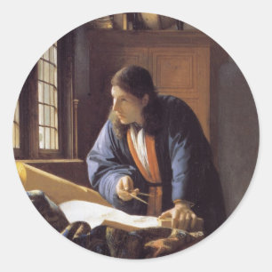 Geographin Runder Aufkleber