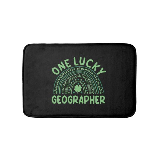 Geographin St. Patrick's Day Costume Badematte (Vorderseite)