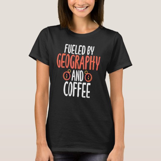 Geographisch und Kaffeelehrer T-Shirt (Vorderseite)