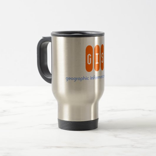 Geographische Tasse Informationssysteme der GIS (Vorderseite Links)