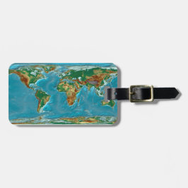 Geographische Weltkarte Gepäckanhänger
